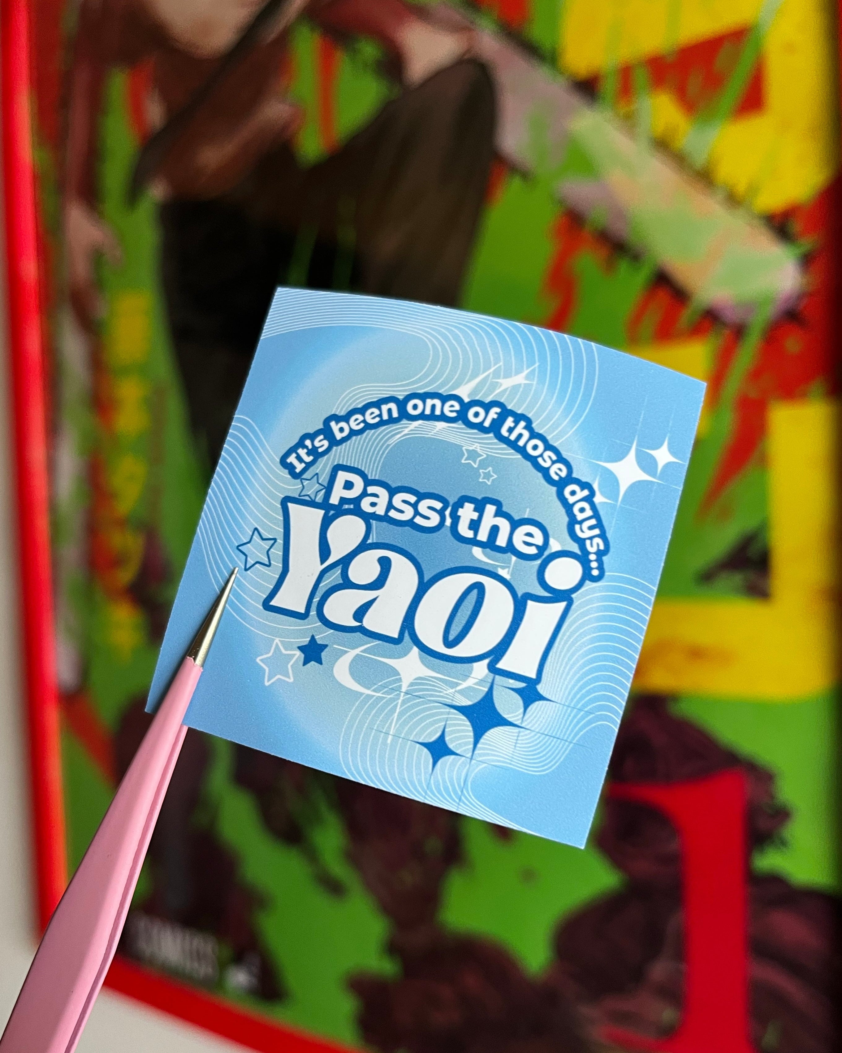 Pass The Yaoi Sticker (Blue)